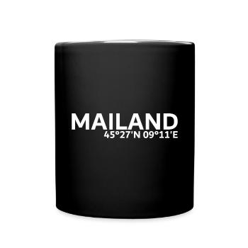 Coordonnées de Milan - Mug uni - noir - Devant