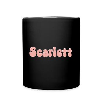 Nom Fille Scarlett Rétro Prénom Scarlett Couple - Mug uni - noir - Devant