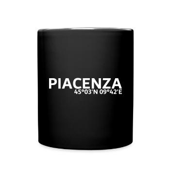 Coordonnées de Piacenza - Mug uni - noir - Devant
