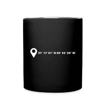 Dos Hermanas Koordinaten - Tasse einfarbig - Schwarz - Vorne
