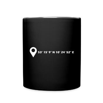 Coordonnées de Lunebourg - Mug uni - noir - Devant