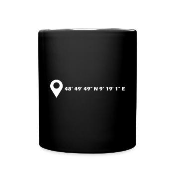 Coordonnées de Waiblingen - Mug uni - noir - Devant