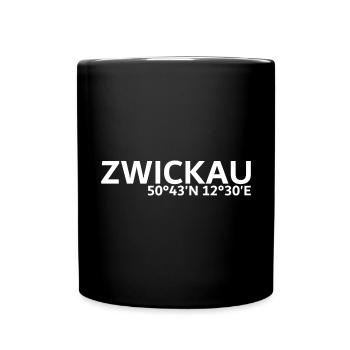 Coordonnées de Zwickau - Mug uni - noir - Devant