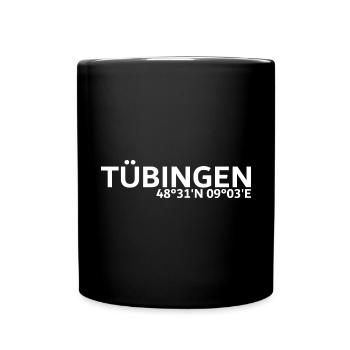 Coordonnées de Tübingen - Mug uni - noir - Devant