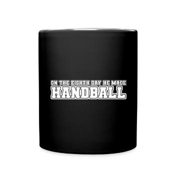 Le huitième jour, il devient joueur de handball - Mug uni - noir - Devant