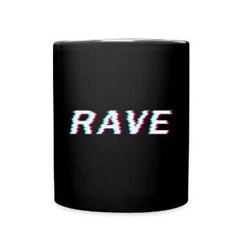 Techno Rave Festival Electro Music Raver - Full Colour Mug - black - Front