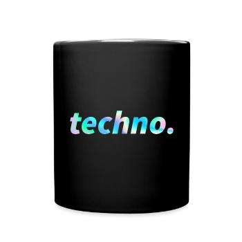 Techno Rave Festival Electro Musik Raver - Tasse einfarbig - Schwarz - Vorne