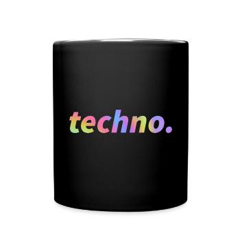 Techno Rave Festival Electro Music Raver - Full Colour Mug - black - Front