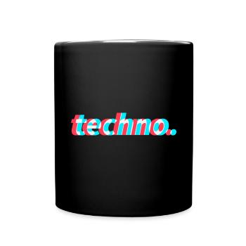 Techno Rave Festival Electro Musik Raver - Tasse einfarbig - Schwarz - Vorne