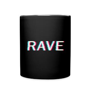 Techno Rave Electro Music Trance House Festival - Full Colour Mug - black - Front