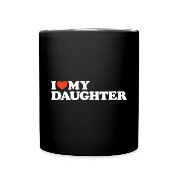 I love my daughter heart shirt - Full Colour Mug - black - Front