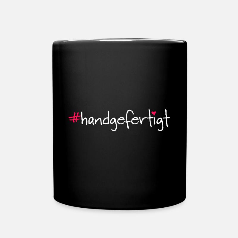 #handgefertigt - Tasse einfarbig - Schwarz