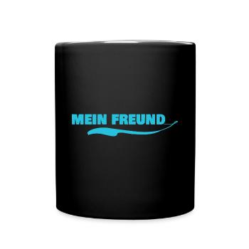 Freundschaft - Tasse einfarbig - Schwarz - Vorne