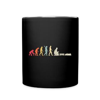 Evolution of Human Train Model Railway - Full Colour Mug - black - Front