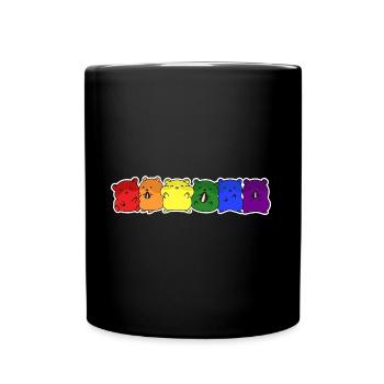 Conception de hamster drapeau LGBT + pour les personnes LGBT + - Mug uni - noir - Devant