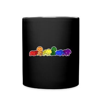 LGBT+ Flagge Schildkröte Design für LGBT+ Menschen - Tasse einfarbig - Schwarz - Vorne