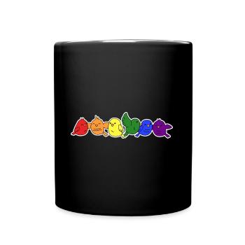 LGBT+ Flagge Vogel Design für LGBT+ Menschen - Tasse einfarbig - Schwarz - Vorne
