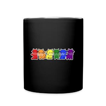 LGBT+ Flagge Kuh Design für stolze LGBT+ Menschen - Tasse einfarbig - Schwarz - Vorne