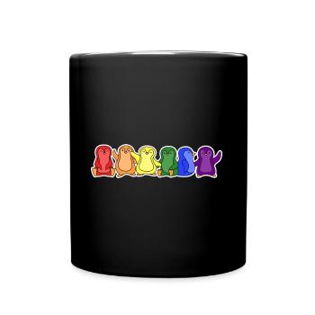 LGBT+ Flagge Penguin Design für LGBT+ Menschen - Tasse einfarbig - Schwarz - Vorne