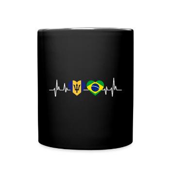 Barbados flag Barbadian bayan - Full Colour Mug - black - Front