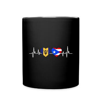 Barbados flag Barbadian bayan - Full Colour Mug - black - Front