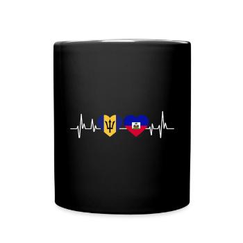 Barbados flag Barbadian bayan - Full Colour Mug - black - Front