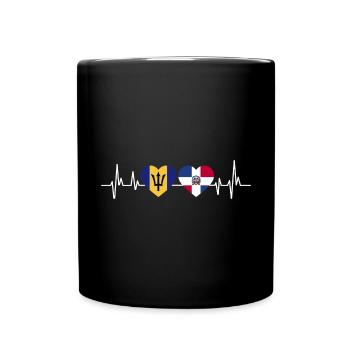Barbados Flagge Barbadier Bajan - Tasse einfarbig - Schwarz - Vorne