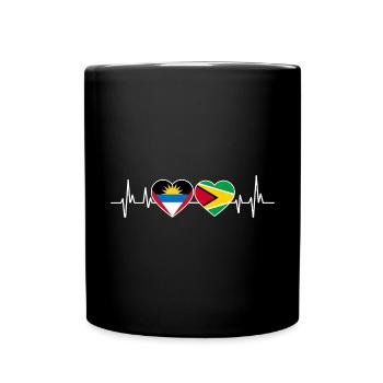 Flag of Antigua and Barbuda - Full Colour Mug - black - Front