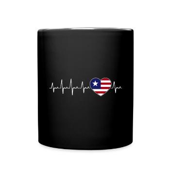 Drapeau du Libéria Libériens - Mug uni - noir - Devant