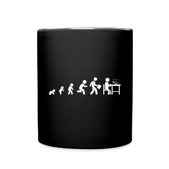 Aquarium Fische Evolution Aquaristik - Tasse einfarbig - Schwarz - Vorne