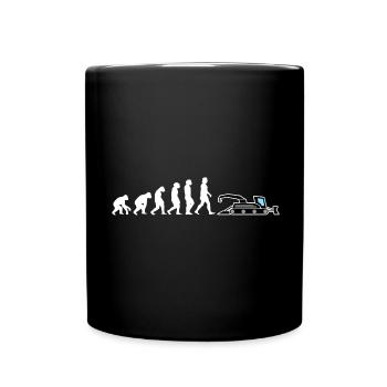 Snow Groomer Evolution Crane Vehicle Slope Snow - Full Colour Mug - black - Front