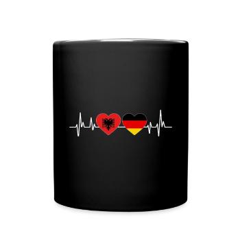 Albanische Flagge Albanischer Adler Shqiponja - Tasse einfarbig - Schwarz - Vorne