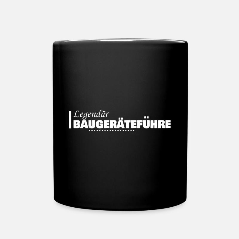 Geschenk für Baugeräteführer - Tasse einfarbig - Schwarz