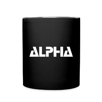 ALPHA - Mug uni - noir - Devant