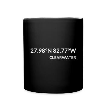 Clearwater, Florida, USA Coordinates - Full Colour Mug - black - Front