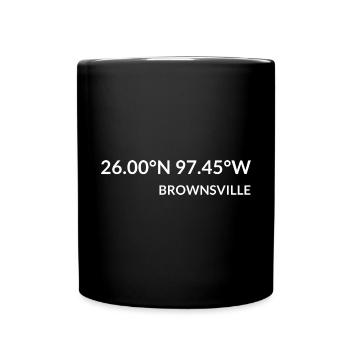 Coordonnées de Brownsville, Texas, États-Unis - Mug uni - noir - Devant