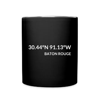Baton Rouge Louisiana USA Koordinaten - Tasse einfarbig - Schwarz - Vorne