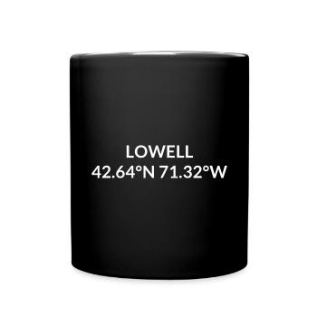 Coordonnées de Lowell, Massachusetts, États-Unis - Mug uni - noir - Devant
