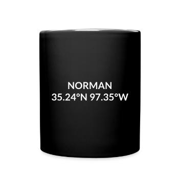 Norman Oklahoma USA Koordinaten - Tasse einfarbig - Schwarz - Vorne