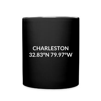 Charleston South Carolina USA Koordinaten - Tasse einfarbig - Schwarz - Vorne