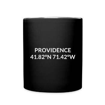 Coordonnées Providence, Rhode Island, États-Unis - Mug uni - noir - Devant