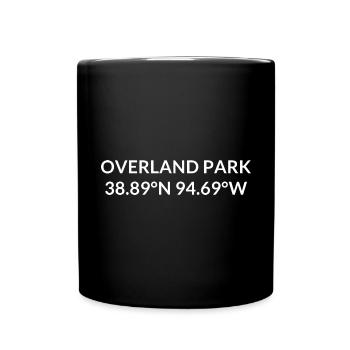 Overland Park Kansas USA Koordinaten - Tasse einfarbig - Schwarz - Vorne