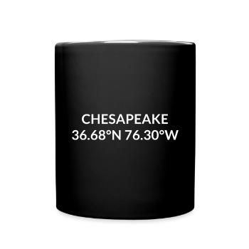 Chesapeake Virginia USA Koordinaten - Tasse einfarbig - Schwarz - Vorne