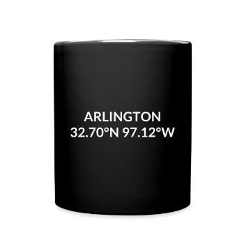 Arlington Texas USA Koordinaten - Tasse einfarbig - Schwarz - Vorne