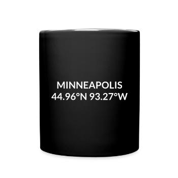 Minneapolis Minnesota USA Koordinaten - Tasse einfarbig - Schwarz - Vorne