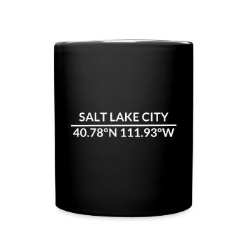 Coordonnées de Salt Lake City, Utah, États-Unis - Mug uni - noir - Devant