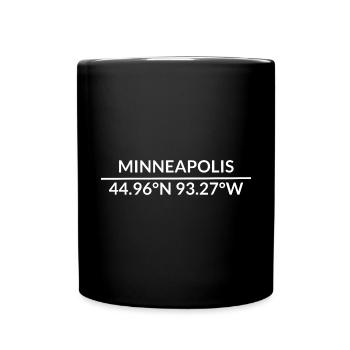Minneapolis Minnesota USA Koordinaten - Tasse einfarbig - Schwarz - Vorne