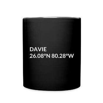 Davie, Florida, United States Coordinates - Full Colour Mug - black - Front
