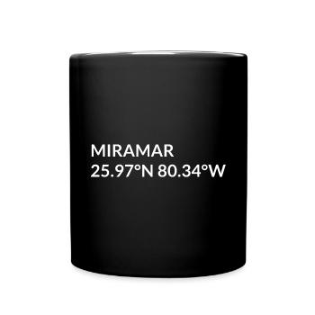 Coordonnées Miramar Florida USA - Mug uni - noir - Devant