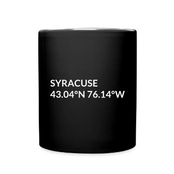 Syracuse, New York, United States Coordinates - Full Colour Mug - black - Front